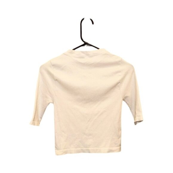 Free People White Short Sleeve Tee โ Soft Knit Minimalist, M - Picture 4 of 4